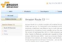 Amazon Route 53のウェブページのスクリーンショット