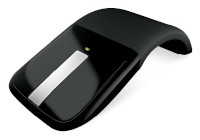 マイクロソフトが公開した「Arc Touch mouse」の製品画像。アーチ形状時。