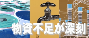 東北地方太平洋沖地震の影響で、食料、飲料、燃料、生活用品、医薬品などの物資不足が深刻になっている。甚大な被害を受けた被災地では、ライフラインが復旧していない地域も多く、物資不足のために避難所での厳しい生活を強いられている。