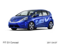 ホンダが上海モーターショーで出展している電気自動車（EV）のコンセプトモデル「フィットEVコンセプト」