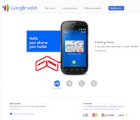米グーグルのOS「アンドロイド」を搭載した携帯端末向けの決済サービス「グーグル・ウォレット」のウェブサイト（<a href=