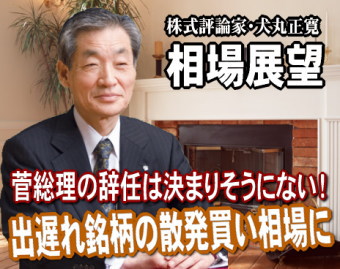 来週（１３日～１７日）も、『政局を睨んだ相場』が予想される。菅総理が辞任を表明したのは６月２日。ずいぶん、日数が経過したと思われるが、まだ実際には日は浅い。総理としては、そう簡単には・・・・ということだろうか。