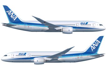 通常の「ボーイング787」塗装（三号機以降）