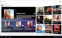 「Sony Tablet」向け『Favorites』画面イメージ