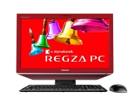 東芝の23型フルHD液晶を搭載した液晶一体型AVPC「REGZA PC D731/T9D」。同社の液晶TV「レグザ（REGZA）」の映像技術で高画質のTV視聴を可能したという。