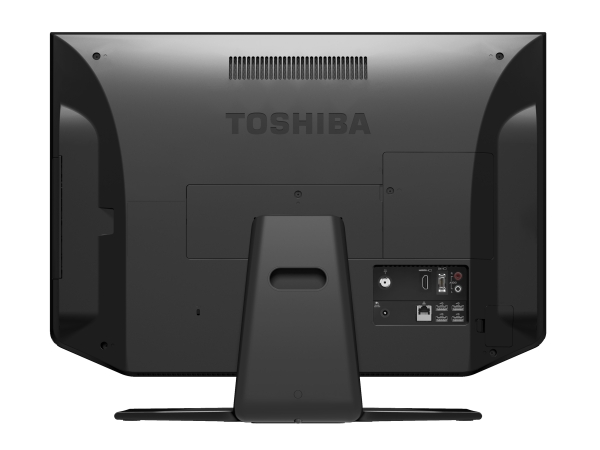 東芝の23型フルHD液晶を搭載した液晶一体型AVPC「REGZA PC D731/T9D」。同社の液晶TV「レグザ（REGZA）」の映像技術で高画質のTV視聴を可能したという。