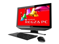 東芝の23型フルHD液晶を搭載した液晶一体型AVPC「REGZA PC D731/T9D」。同社の液晶TV「レグザ（REGZA）」の映像技術で高画質のTV視聴を可能したという。