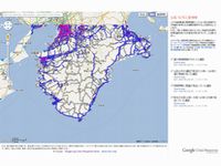 グーグル、台風12号で被害を受けた紀伊半島の通行実績データを公開（画像：グーグル　提供）
