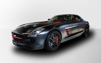 メルセデス・ベンツ日本が発売するスーパースポーツカー「SLS AMG」の発売1周年を記念した特別仕様車「SLS AMG Matt Black Edition」。