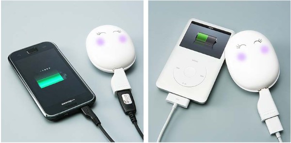 サンワサプライは9日、スマートフォンやmp3プレイヤー向けの充電器「まんまるつやつやたまご肌ニコニコバッテリー　400－BT005」を発売した。