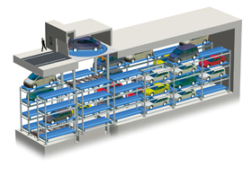 地下式立体駐車場プレストパークのイメージ（画像提供：三菱重工業）