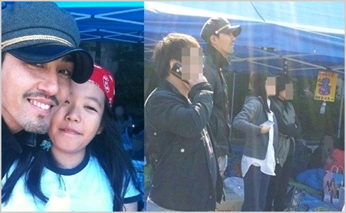 韓国のオンラインポータルサイト掲示板に4日、「結局、娘の運動会に参加した親ばかチャ・スンウォン」というタイトルと共に写真がアップされ、注目を集めた。写真＝オンラインコミュニティー