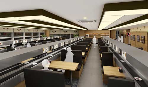 『スシローコリア001チョンノ店』の内観イメージ（画像提供：あきんどスシロー）