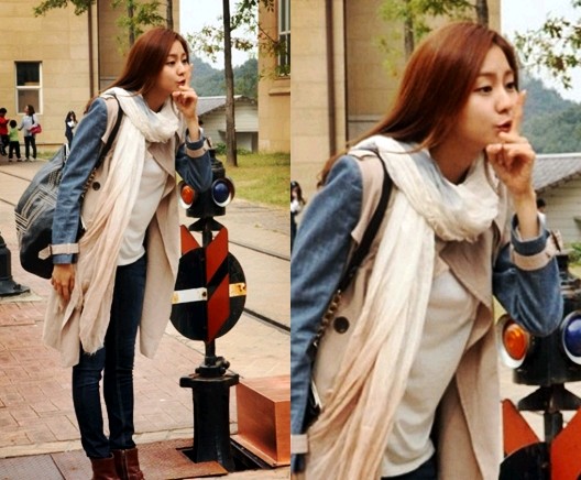 8日、ガールズグループ「AFTERSCHOOL」（アフタースクール）のユイは、自身のme2dayを通じて「CM撮影現場でシ～ッ！秘密です。コンセプトです」というコメントとともに一枚の写真を掲載した。写真=ユイのme2day
