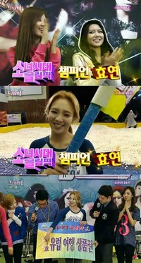 13日に放送された韓国KBS2TV『出発ドリームチーム2』で、少女時代のメンバー全員がヨーロッパ旅行の商品券を賭け、対決を繰り広げた。新曲『The boys』でオープニングステージを飾った少女時代は、メンバー間で火花散る戦いを見せた。写真=韓国KBS2TV『出発ドリームチーム2』のキャプチャー