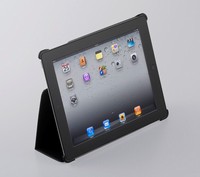 iPad 2向けのフラップ開閉で自動的にスリープをオン／オフできるレザーケース「BSIPD204CLシリーズ」
