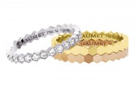 バレンタイン&ホワイトデーギフトにおすすめのショーメ(CHAUMET)のハニカムスリーゴールドリング  