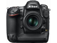 デジタル一眼レフカメラ「ニコン D4」AF-S NIKKOR 50mm f/1.4G 装着時（画像：ニコン）