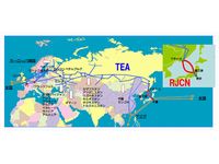 RJCN～TEAによる欧州～アジア間ケーブルネットワーク（画像：KDDI）