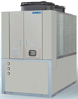 空気熱源温水ヒートポンプ「ハイエフミニHEM-90A」（画像：神戸製鋼所）