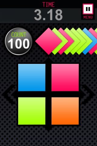 面白革命カプセルプラスは色を判断しタイムを競う瞬時の判断力が試されるゲーム「100の瞬間」をリリースしました。