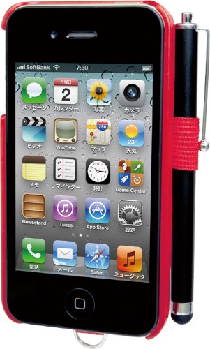 プリンストンテクノロジーが発売したiPhone 4/4S用カードホルダー付きPUレザーハードケース「PIP-CHC2P」シリーズ