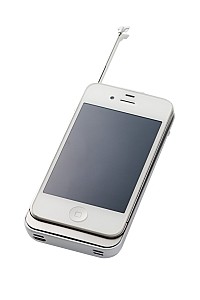 iPhone4S/4対応のバッテリー内蔵ワンセグチューナー「LDT-1Si41WH」