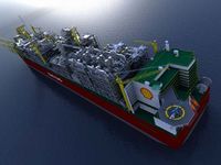 プレリュードFLNGプロジェクトFLNG船イメージ（画像：国際石油開発帝石）