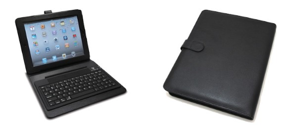 アップルのタブレット型端末「iPad」（第3世代）に対応したBluetoothキーボード一体型のレザーケース「MK2000」