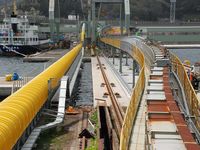 復旧した輸出向け出荷設備（写真：新日本製鉄）