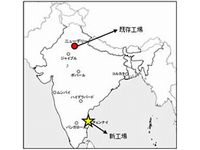 インディア・ヤマハ・モーター「新工場」の位置図（画像：ヤマハ発動機）