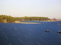 ベレクトリック社の太陽光発電所に設置されたソーラーフロンティアのCIS薄膜太陽電池（ドイツ、ブランデンブルグ州）（写真：ソーラーフロンティア）