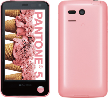 放射線測定機能を搭載したスマートフォン「PANTONE 5 SoftBank 107SH」（シャープ製）（画像：ソフトバンクモバイル）