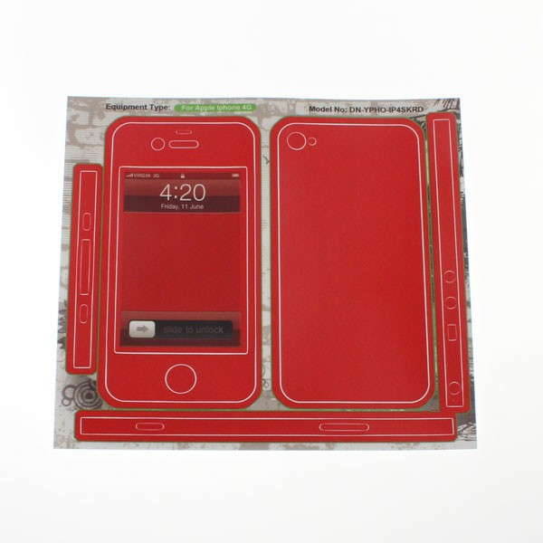 エバーグリーンが発売したiPhone 4専用のデコレーションステッカー「DN-80537」