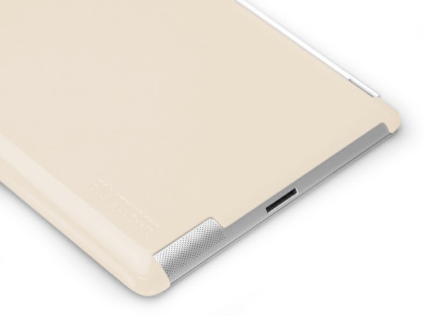 めくったSmart Coverがピタっと裏にはりつく、Smart Cover対応シェル型iPad(第3世代)/iPad 2用ケース「essential TPE iro case snapsnap for iPad(第3世代)/iPad 2」