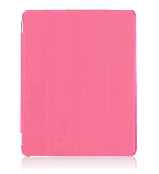 めくったSmart Coverがピタっと裏にはりつく、Smart Cover対応シェル型iPad(第3世代)/iPad 2用ケース「essential TPE iro case snapsnap for iPad(第3世代)/iPad 2」