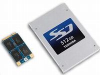 世界で初めて19nmプロセスの東芝製NAND型フラッシュメモリを採用したPC向けのSSD（画像：東芝）