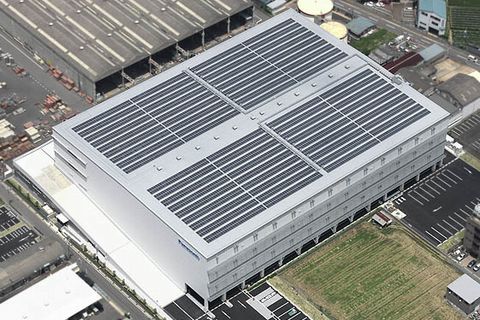 久御山太陽光発電施設の完成航空写真（写真：大林組）