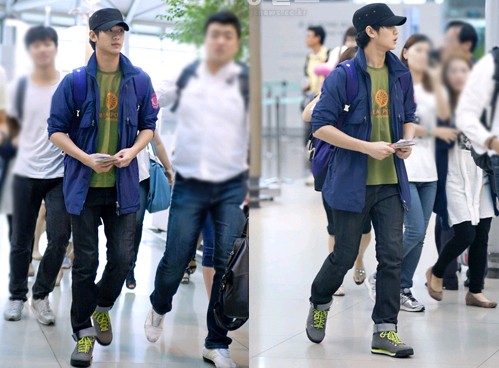 2012年最高にブレイクしている俳優キム・スヒョンが、今回は空港ファッションの最高峰として頭角を表わし、話題になっている。