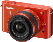 レンズ交換式アドバンストカメラ「Nikon 1 J2」オレンジ（画像：ニコンイメージングジャパン）