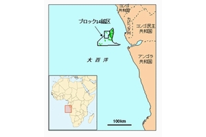 アンゴラ共和国沖合ブロック14鉱区の位置図（画像：国際石油開発帝石）