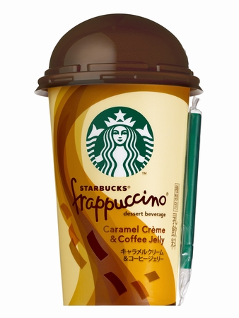 「スターバックス フラペチーノ キャラメルクリーム＆コーヒージェリー」（画像：サントリー食品インターナショナル）