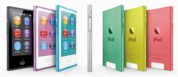 新しいiPod nano（画像：アップル）