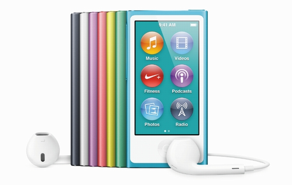 新しいiPod nano（画像：アップル）