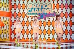 今月12日に音源がリリースされて以来、各チャートの上位圏を席巻している女性アイドルユニットのオレンジキャラメル（Orange Caramel）が音楽番組「M COUNTDOWN （エムカウントダウン）」でリリース後初のステージを披露した。