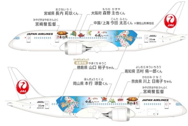 「JAL×ジブリ」特別デカール機（画像：日本航空）