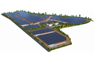 和歌山串本ソーラー発電所の完成予想図（画像：JFEスチール）