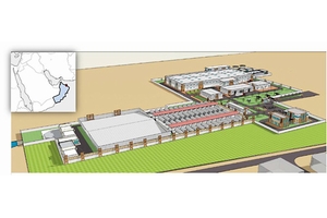 プラント予定地、プラント完成予想図(画像:住友商事) プラント予定地、プラント完成予想図(画像:住友商事)