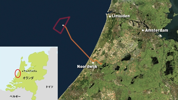 ルフタダウネン洋上風力発電所の所在地（画像：三菱商事）