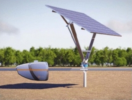 太陽光追尾型発電設備（写真：JNC）